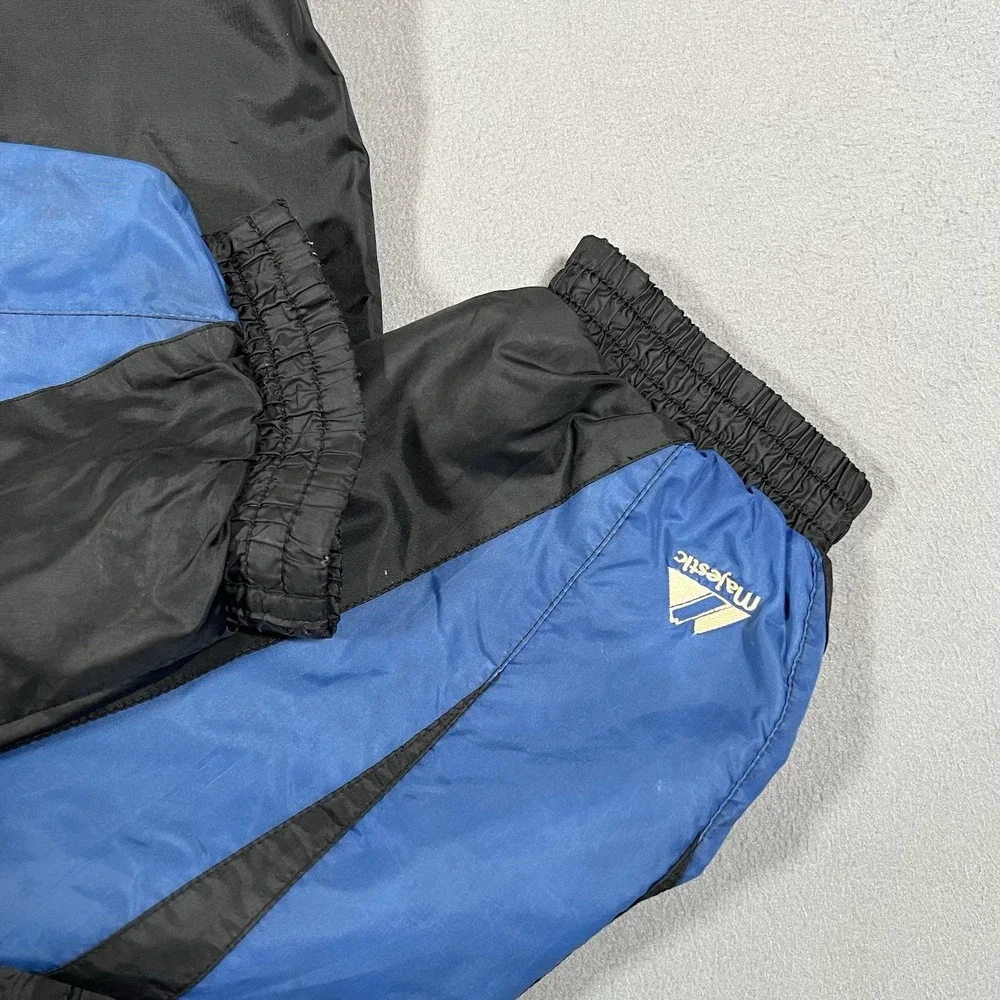 New York Mets Majestic Jacket 2XL Full‎ Zip Nylon NY Windbreaker Dugout Vintage